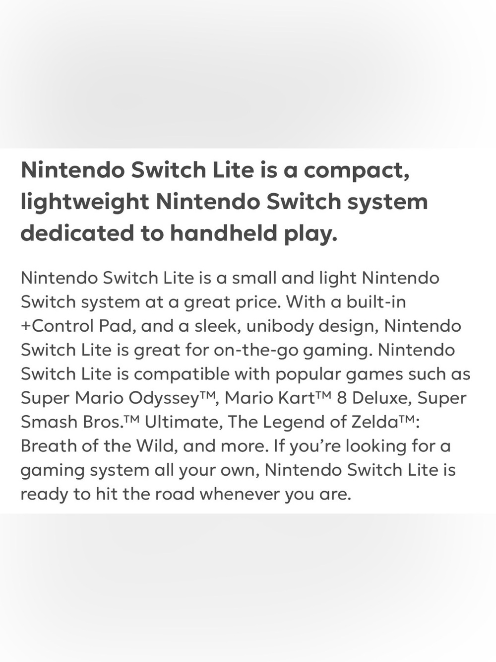 Nintendo Switch™ Lite - Gray - Picture 10 of 11